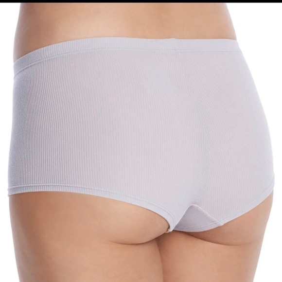 Nearly Nude Lavender 2x2 Modal Ribbed Boy Shorts Size Small - Picture 2 of 6